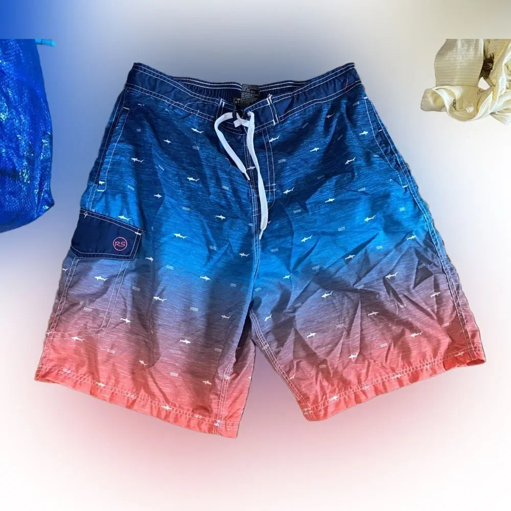 Mens Shark Swim Trunks